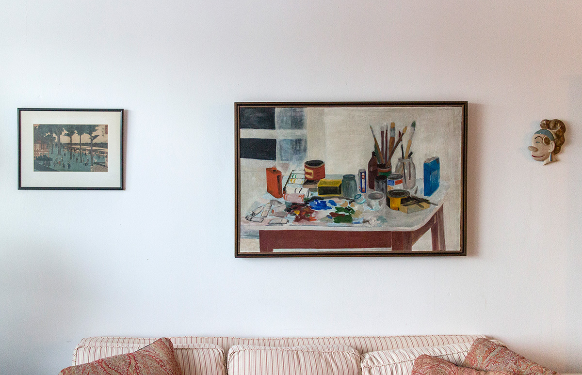 Ashbery also included Japanese prints in his New York City apartment
