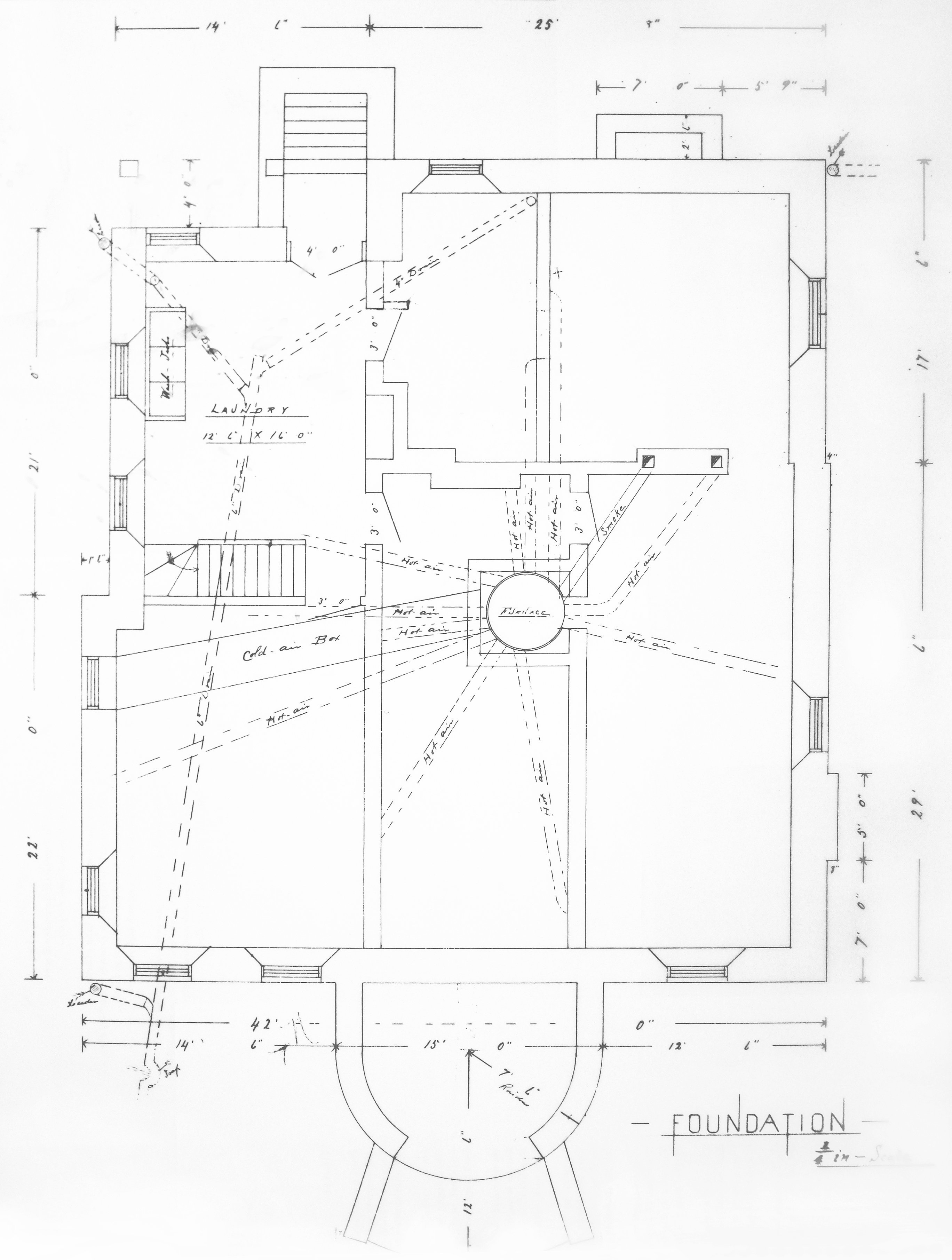 Blueprint of the Hudson House Foundation